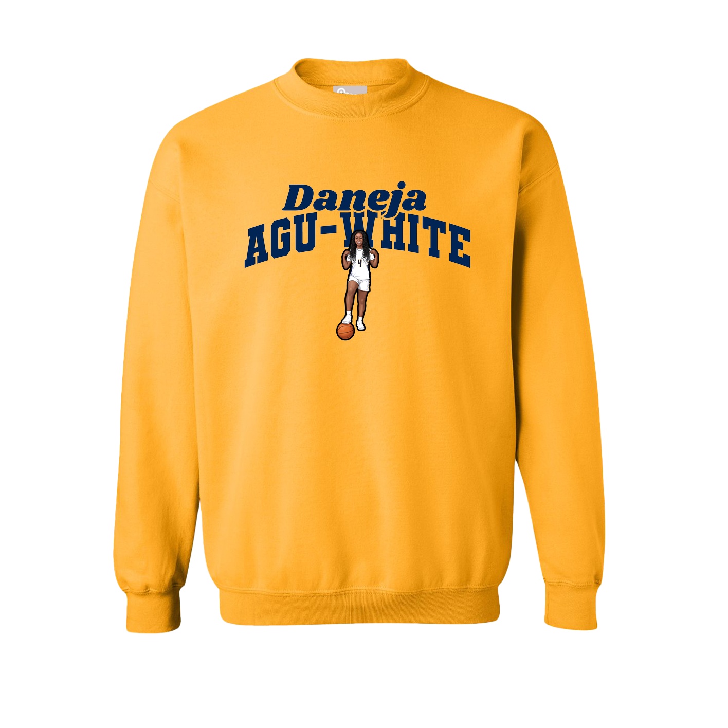 Fleece Crew — Signature Arch in Gold