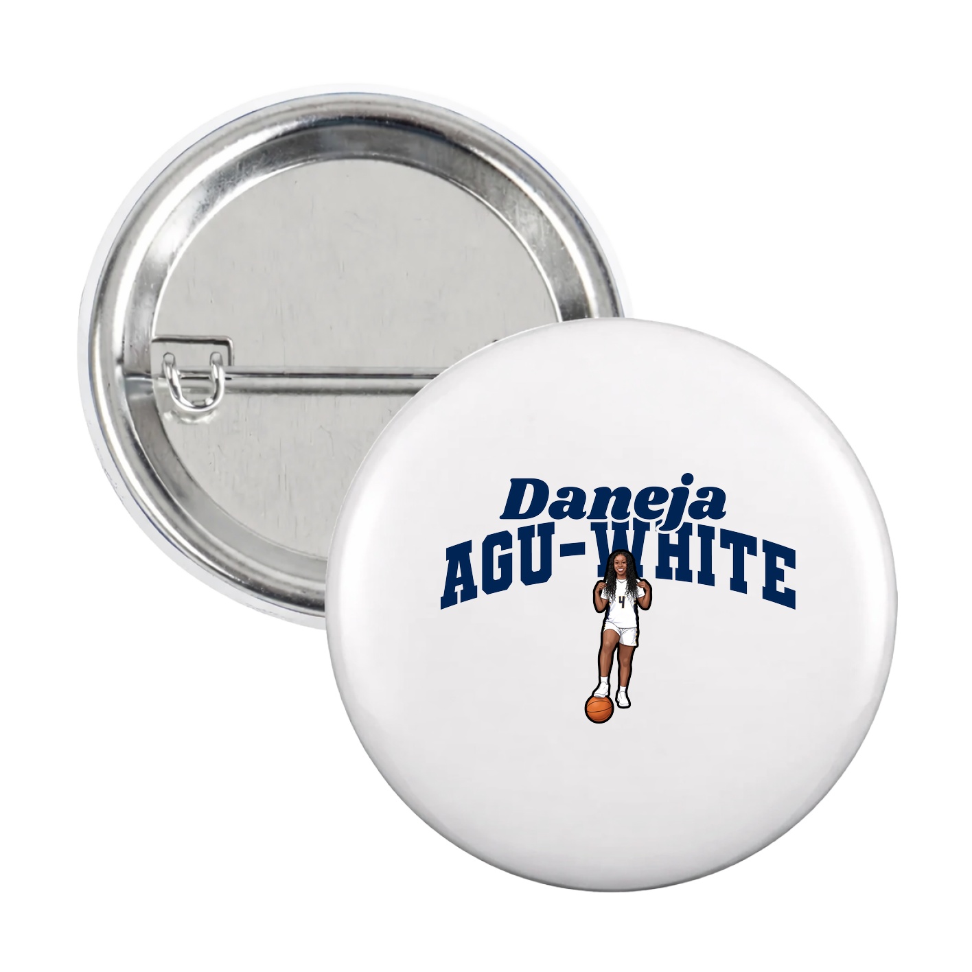 Game Day Button — Signature Arch in White
