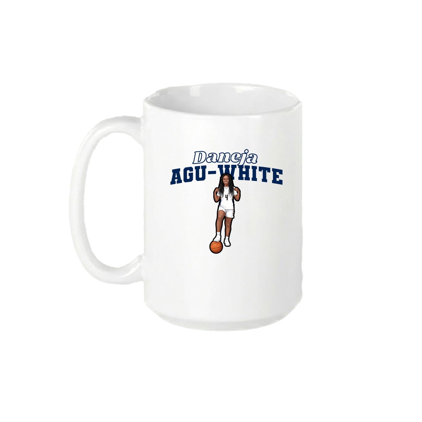 15oz Coffee Mug — Name Arch in White