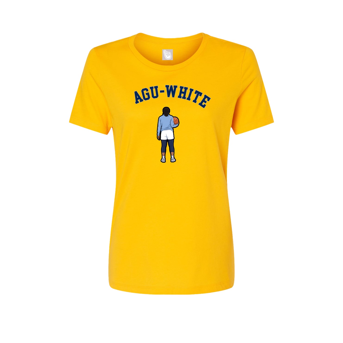 Fitted Women's Tee — Shirsey Arch in Gold