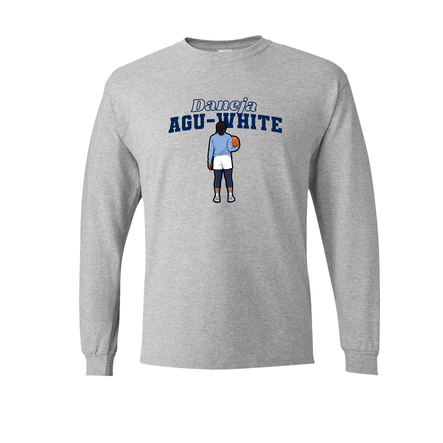 Long Sleeve Tee — Name Arch in Grey