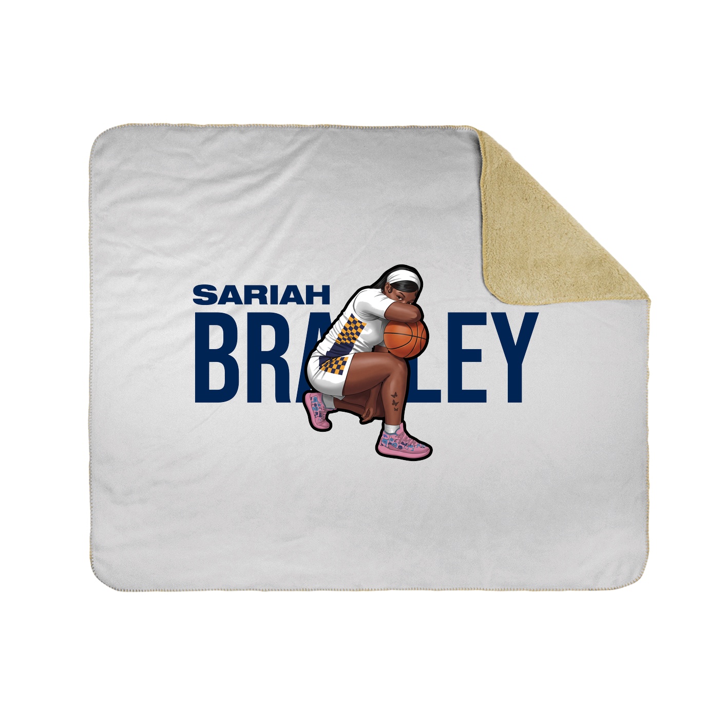 Throw Blanket — Player Name in White