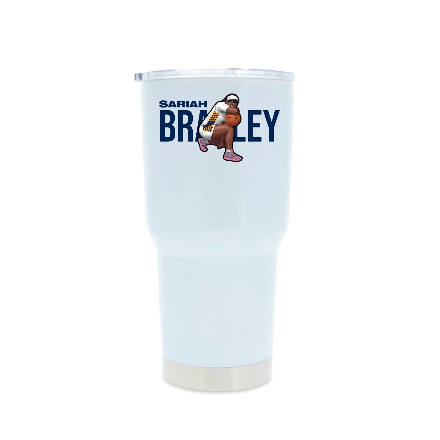 30oz Stainless Steel Tumbler — Player Name in White
