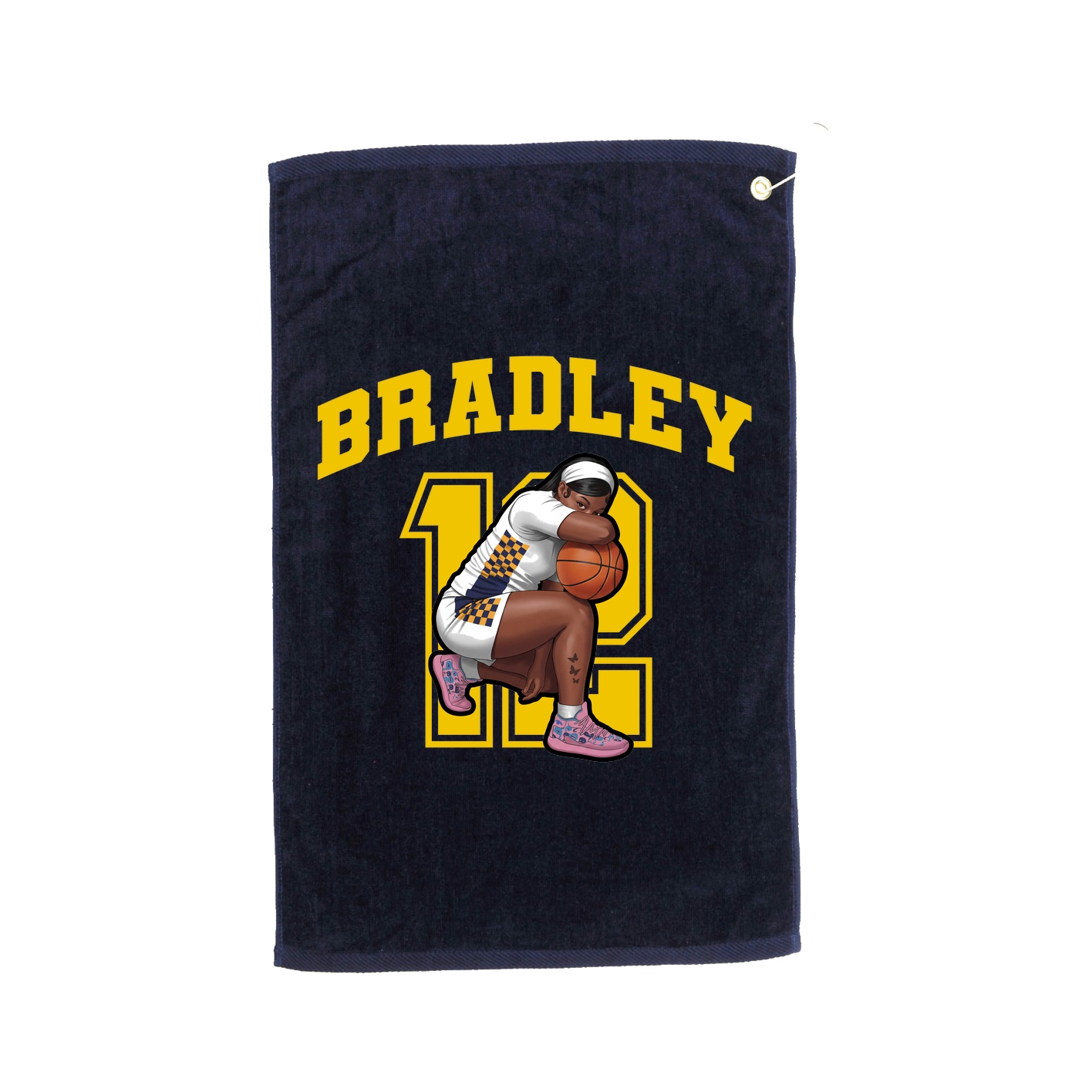Golf Towel — Number in Navy