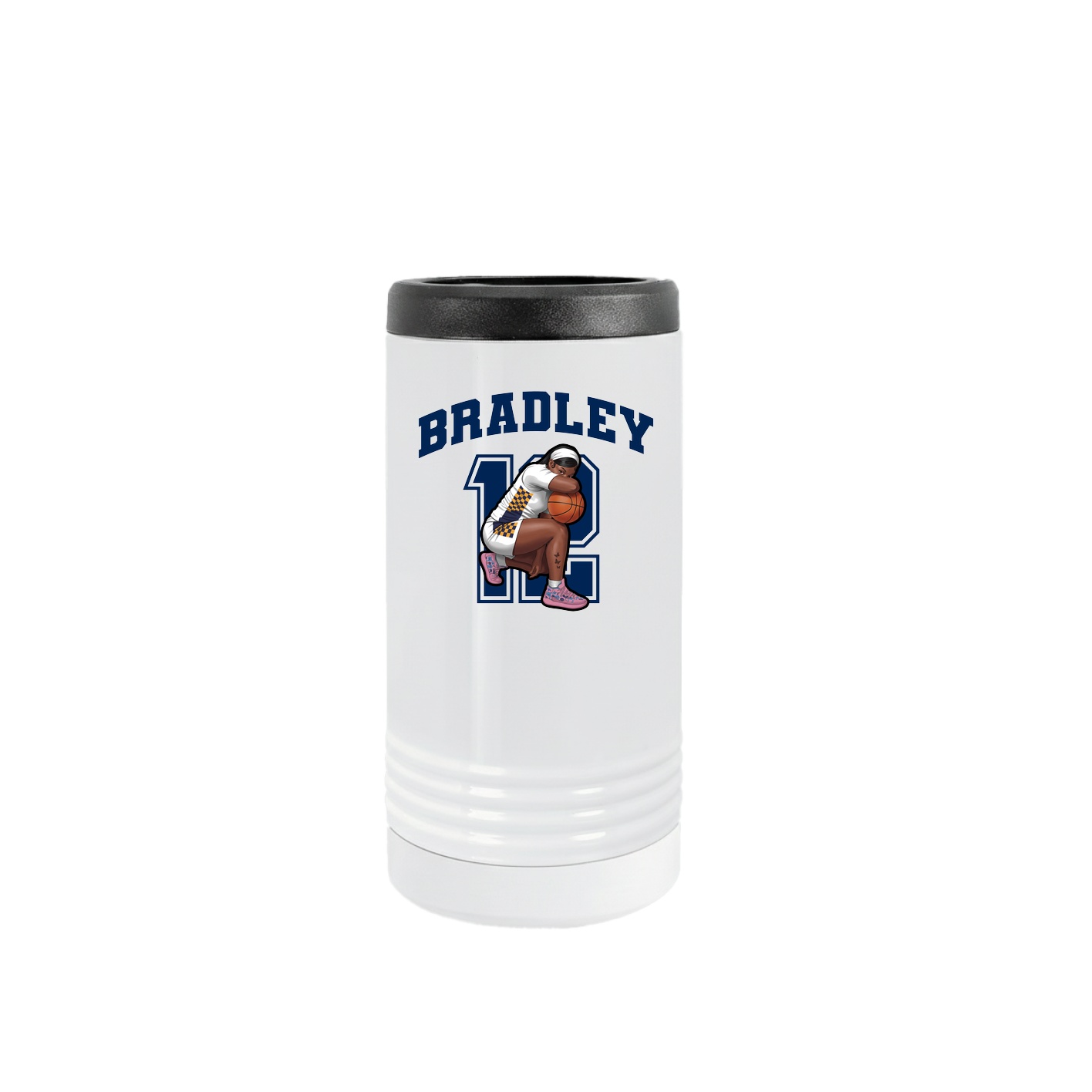 Slim Beverage Holder — Number in White