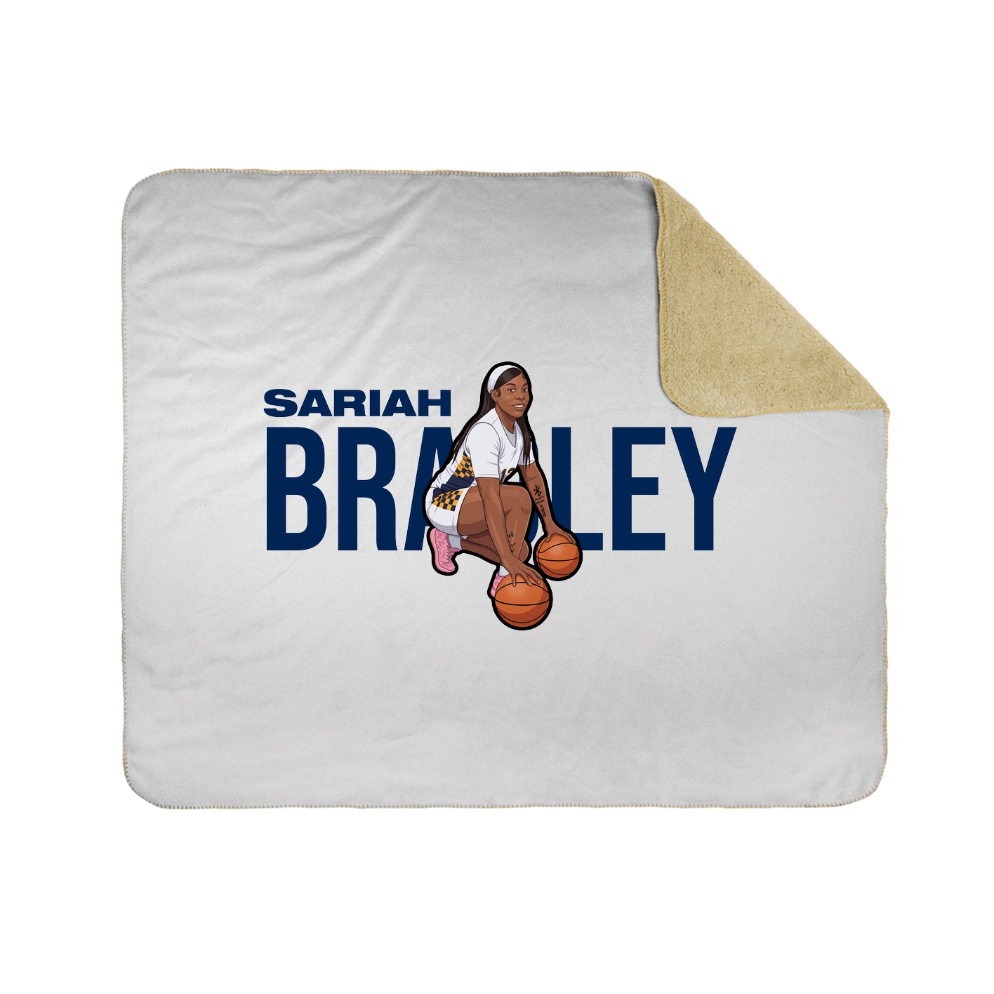 Throw Blanket — Player Name in White
