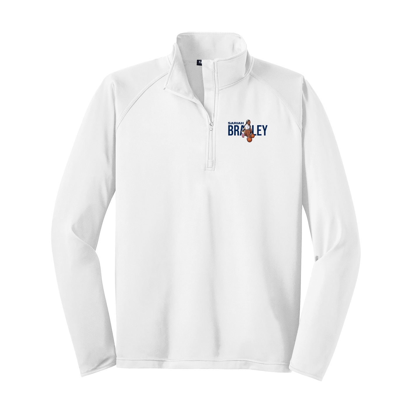 Q-Zip Pullover — Player Name in White