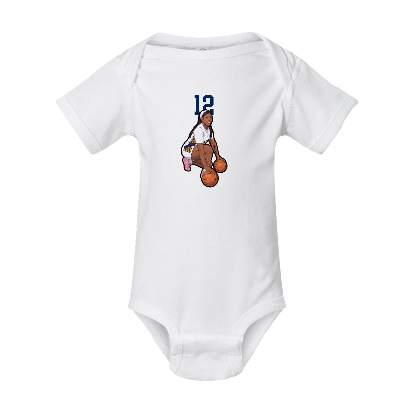 Baby Onesie — Number Top in White