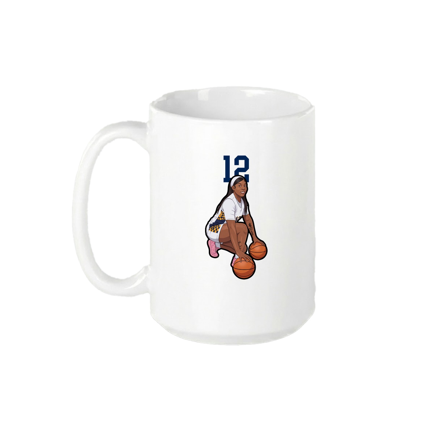 15oz Coffee Mug — Number Top in White