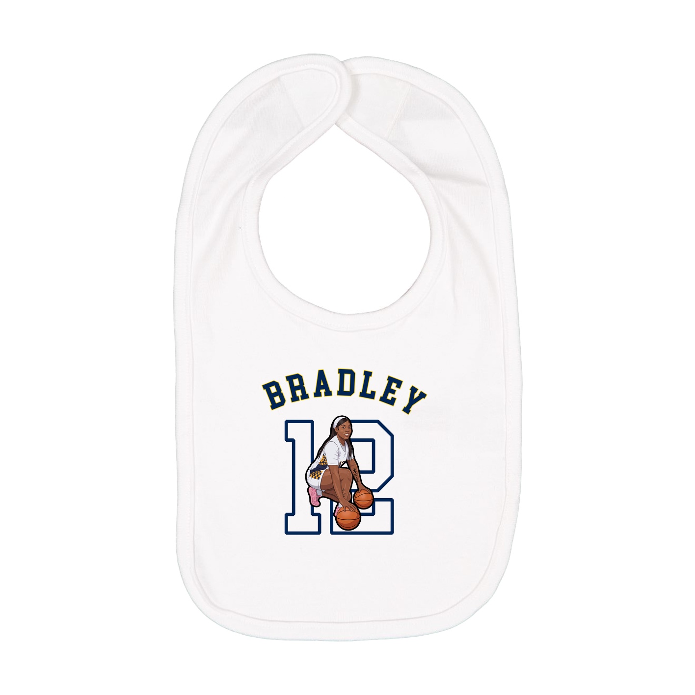 Infant Bib — Shirsey Arch in White