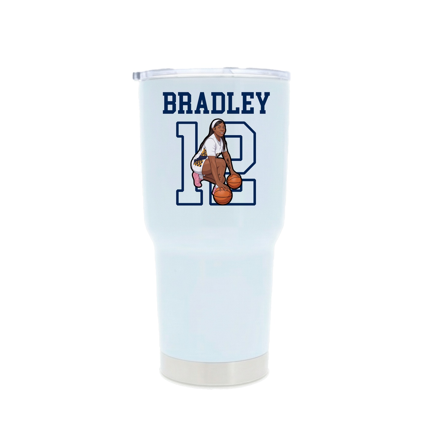 30oz Stainless Steel Tumbler — Shirsey in White