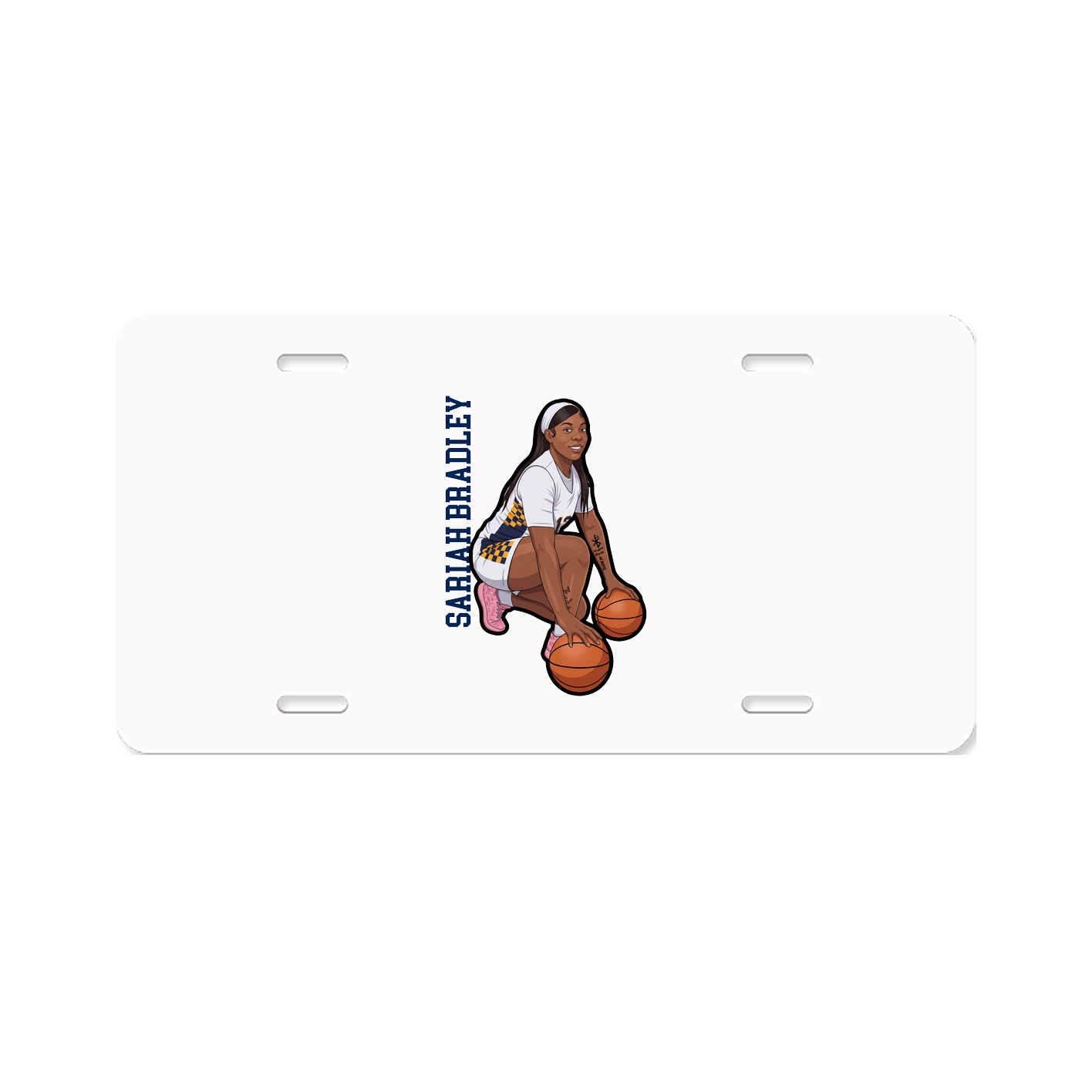 License Plate — Name Vertical in Classic
