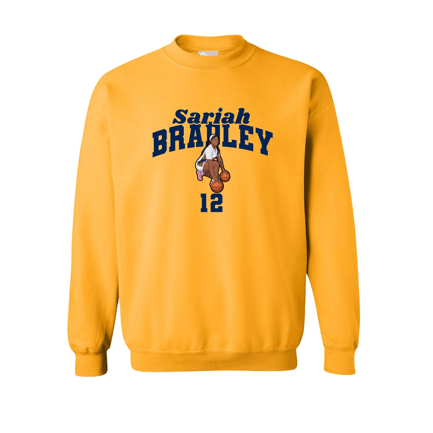 Fleece Crew — Signature Arch in Gold