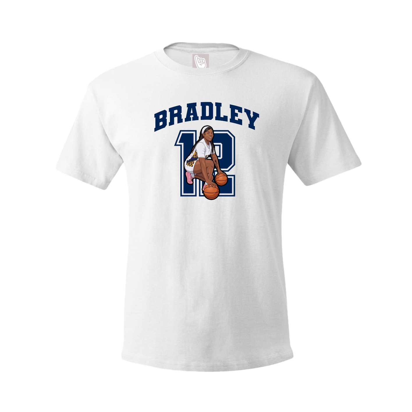 Youth Tee — Number in White