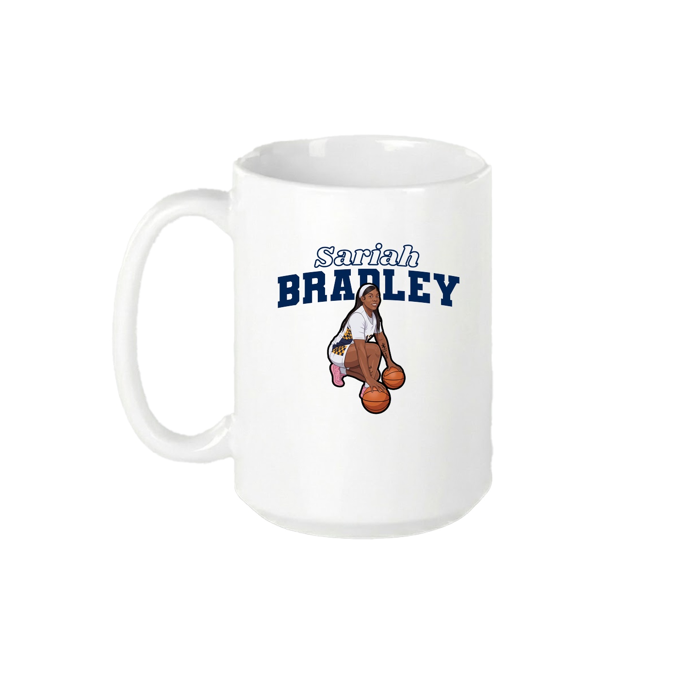 15oz Coffee Mug — Name Arch in White