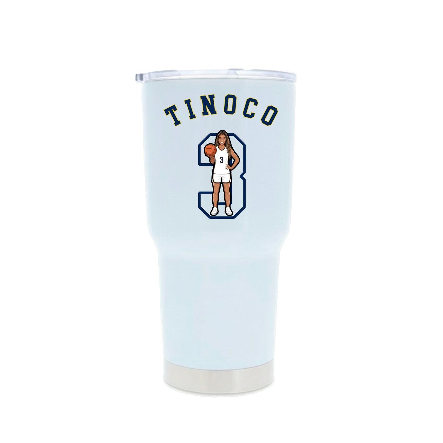 30oz Stainless Steel Tumbler — Shirsey Arch in White