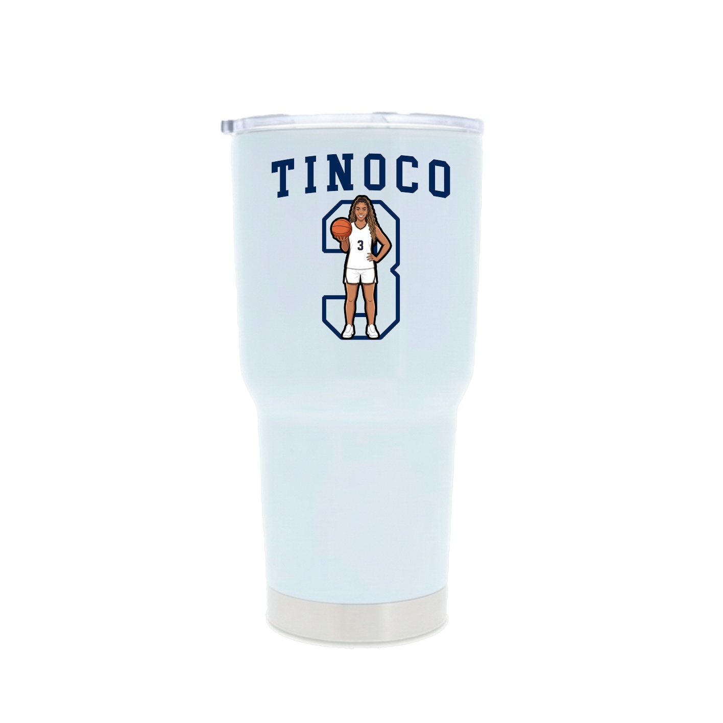 30oz Stainless Steel Tumbler — Shirsey in White