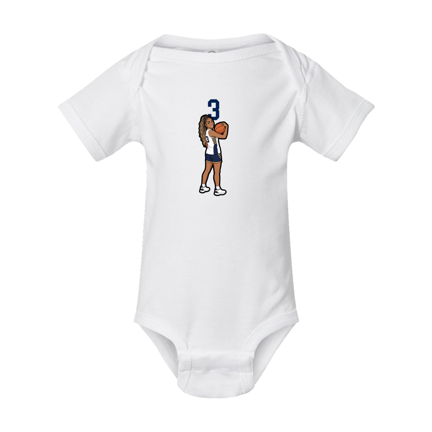 Baby Onesie — Number Top in White