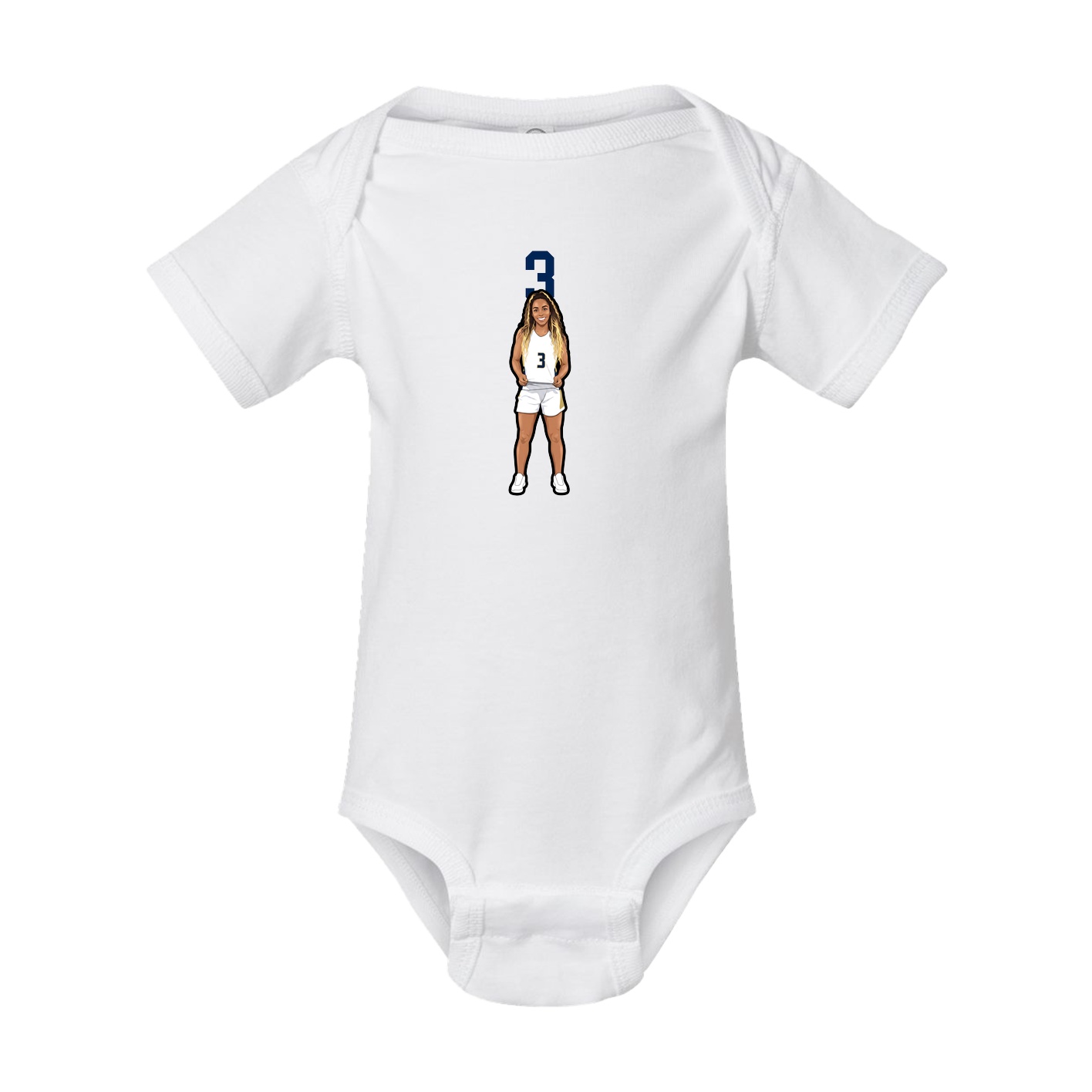 Baby Onesie — Number Top in White