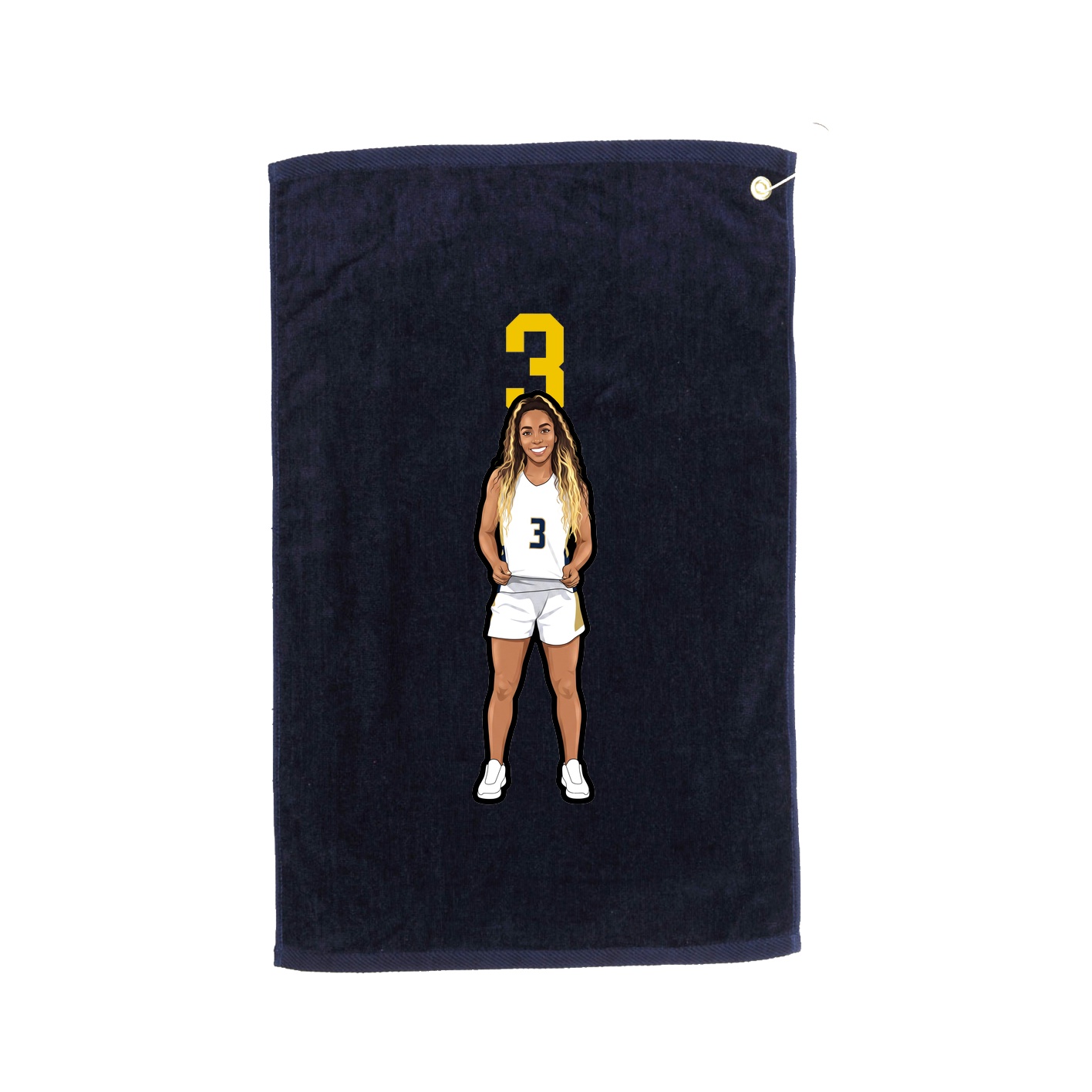 Golf Towel — Number Top in Navy