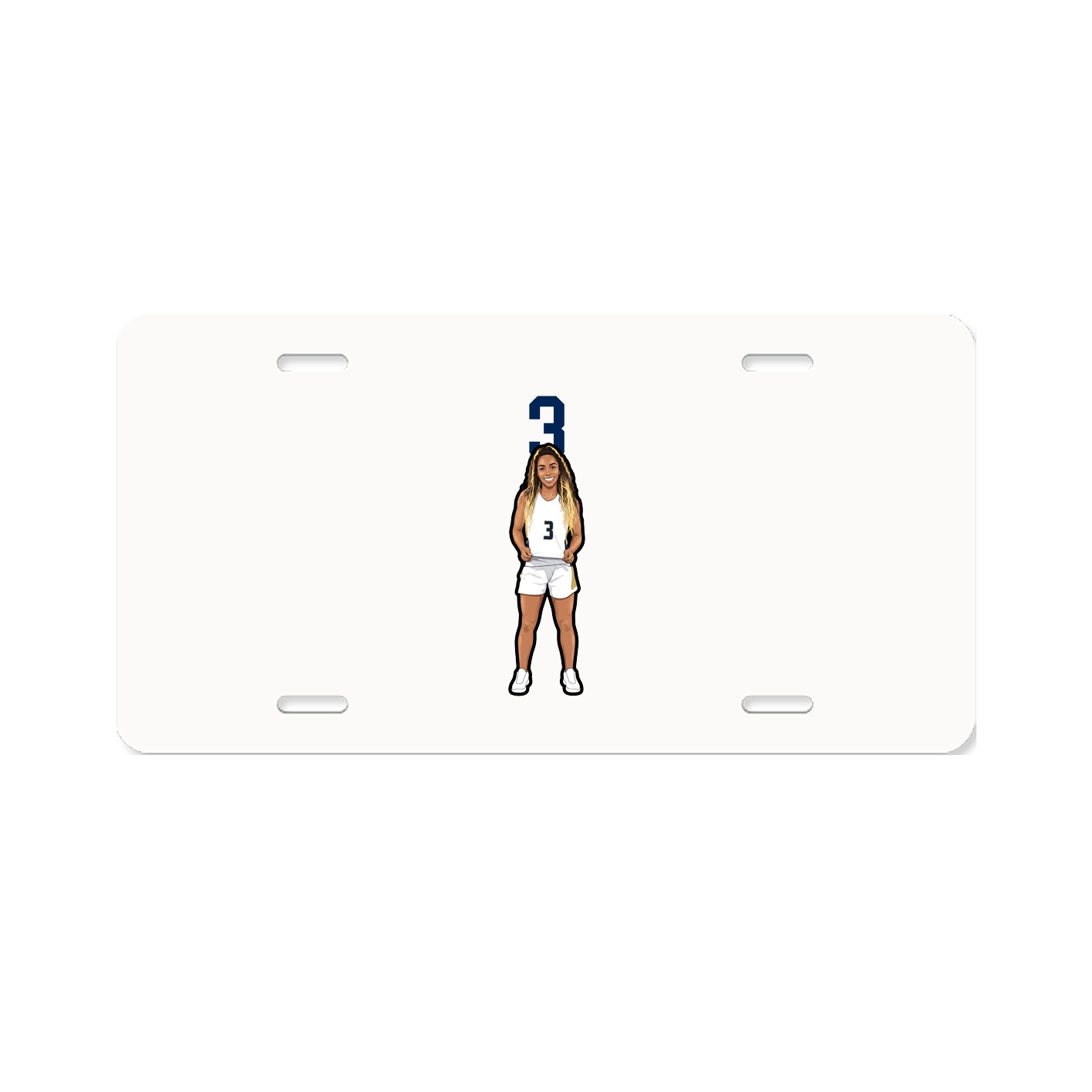 License Plate — Number Top in Classic