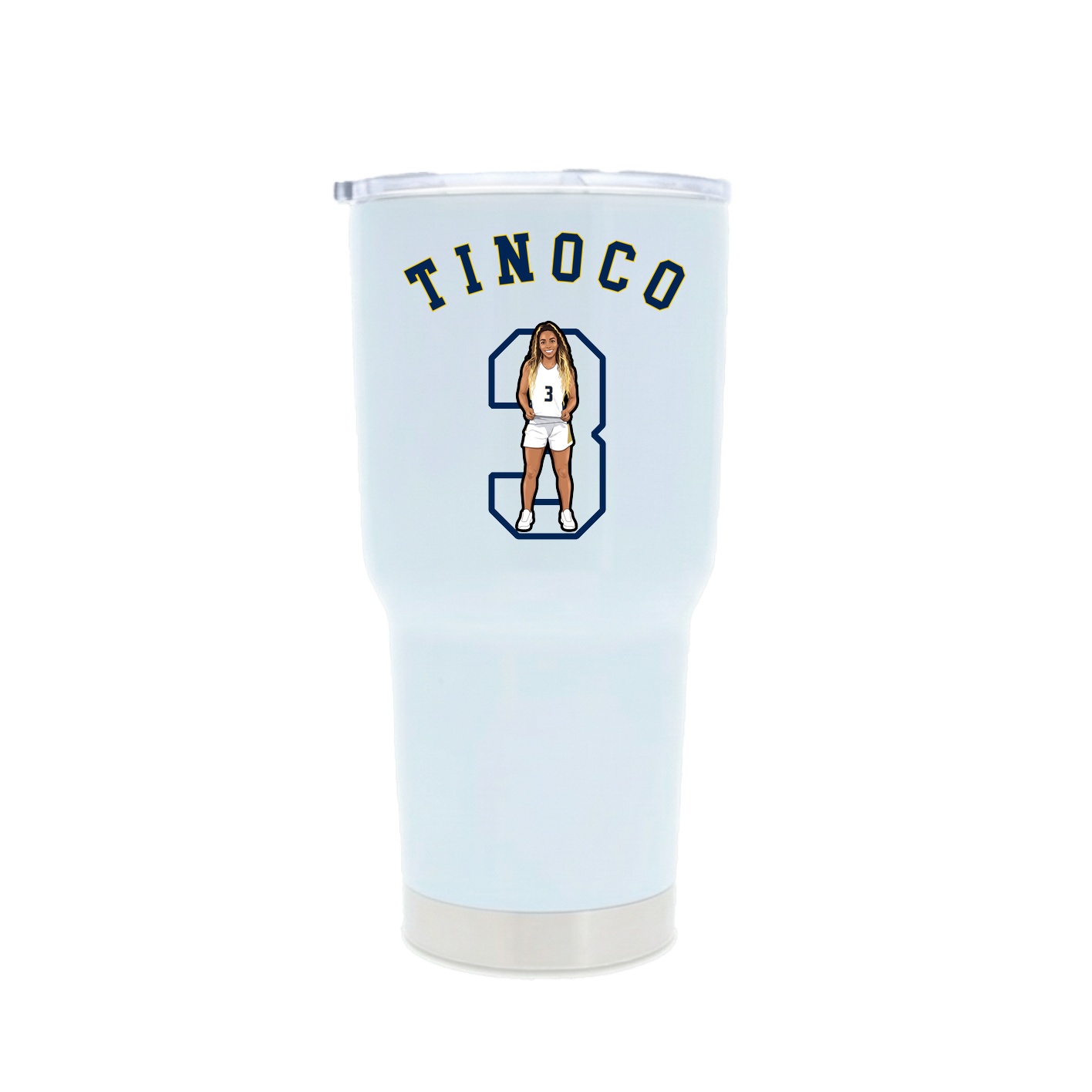 30oz Stainless Steel Tumbler — Shirsey Arch in White