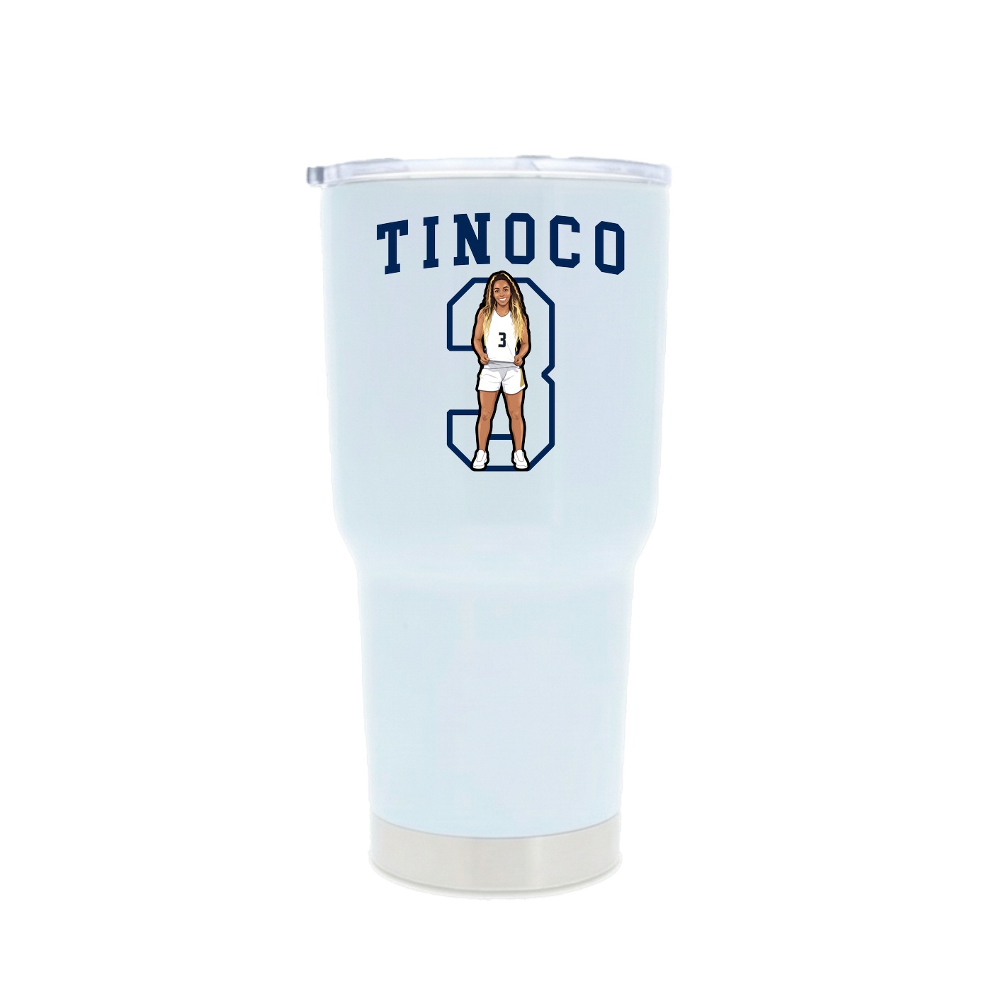 30oz Stainless Steel Tumbler — Shirsey in White