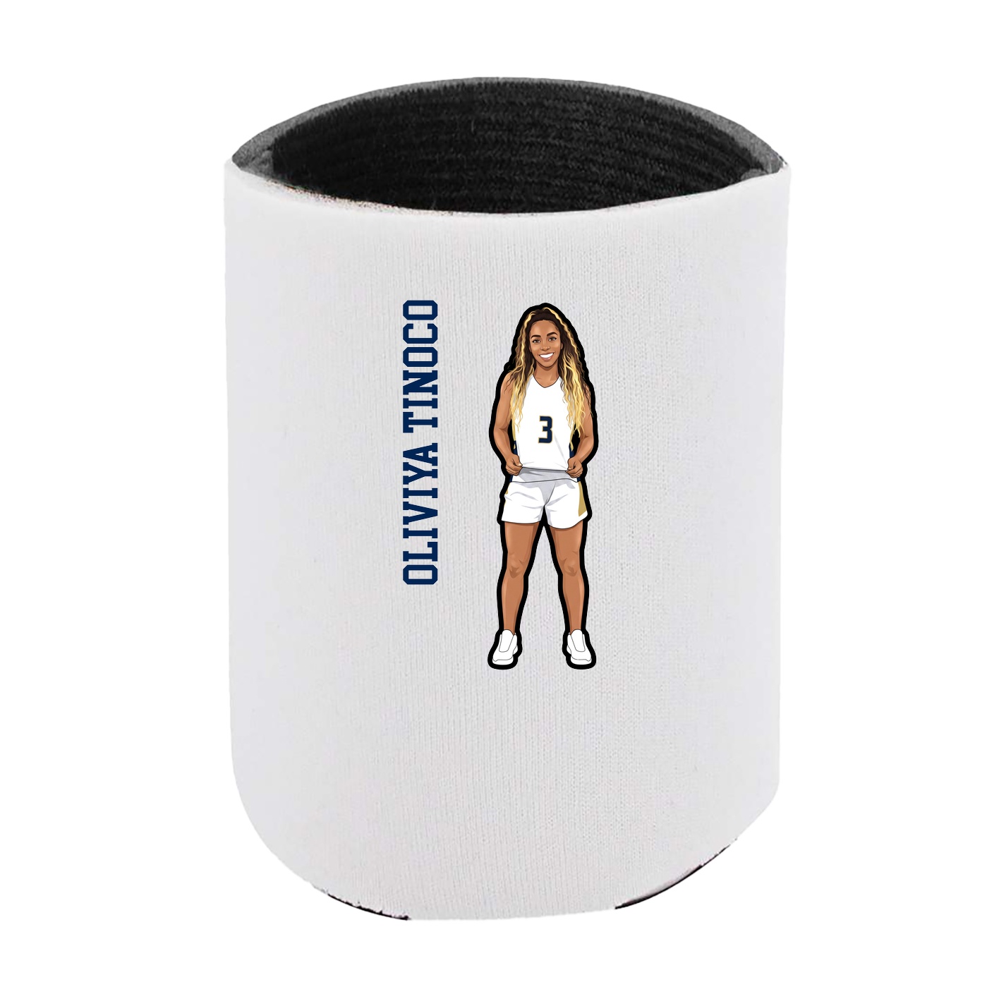 Can Holder — Name Vertical in White