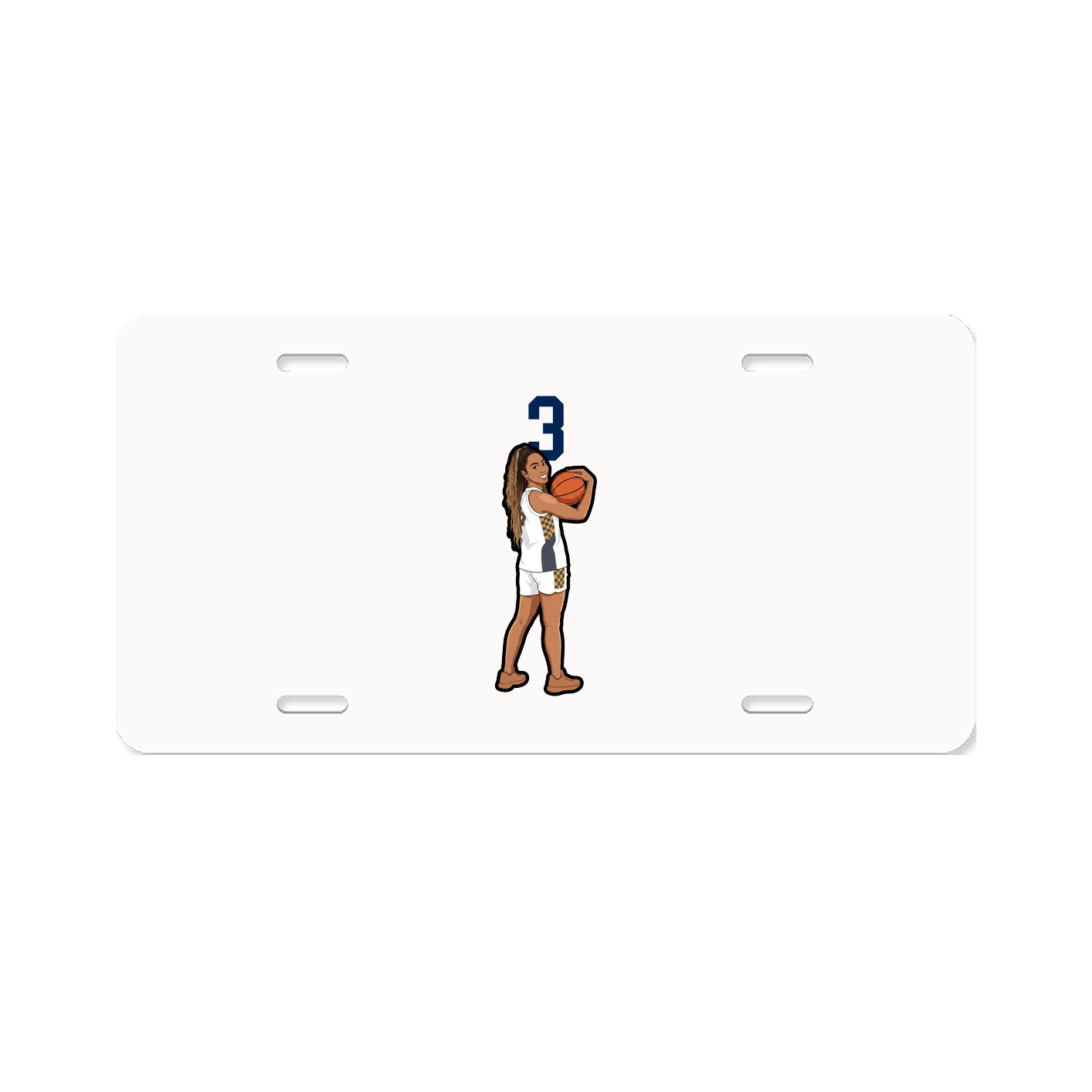 License Plate — Number Top in Classic