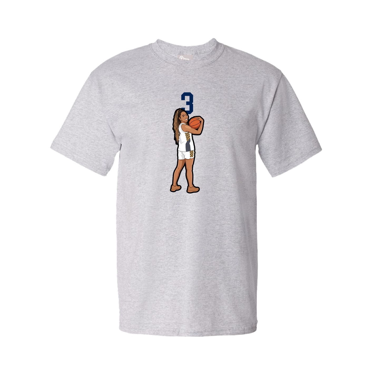 Youth Tee — Number Top in Grey
