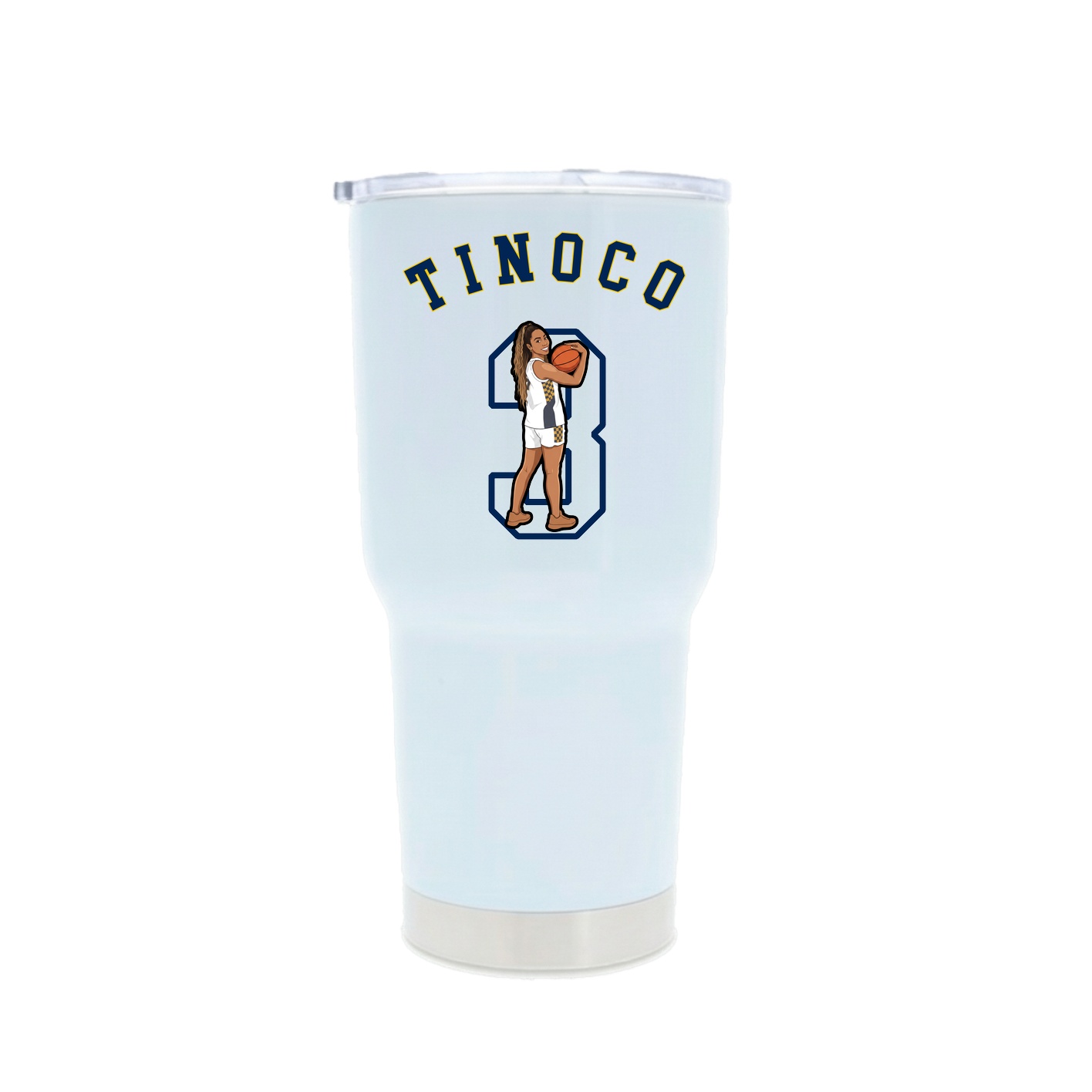 30oz Stainless Steel Tumbler — Shirsey Arch in White