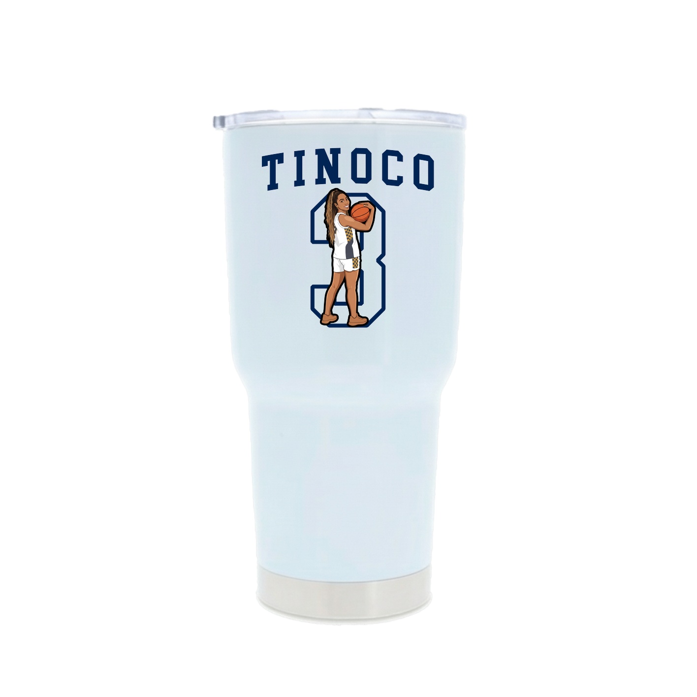 30oz Stainless Steel Tumbler — Shirsey in White