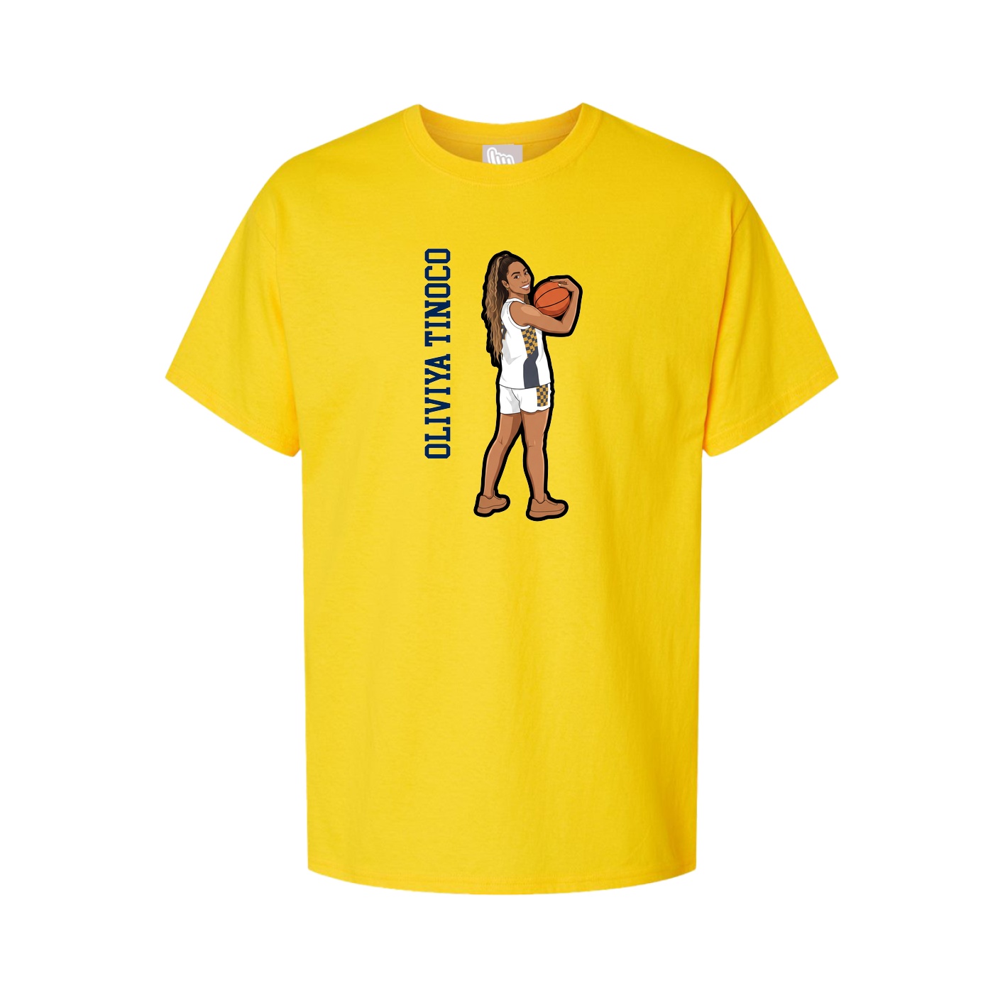 Youth Tee — Name Vertical in Gold