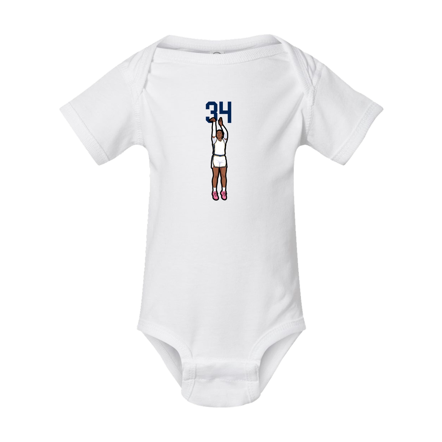 Baby Onesie — Number Top in White