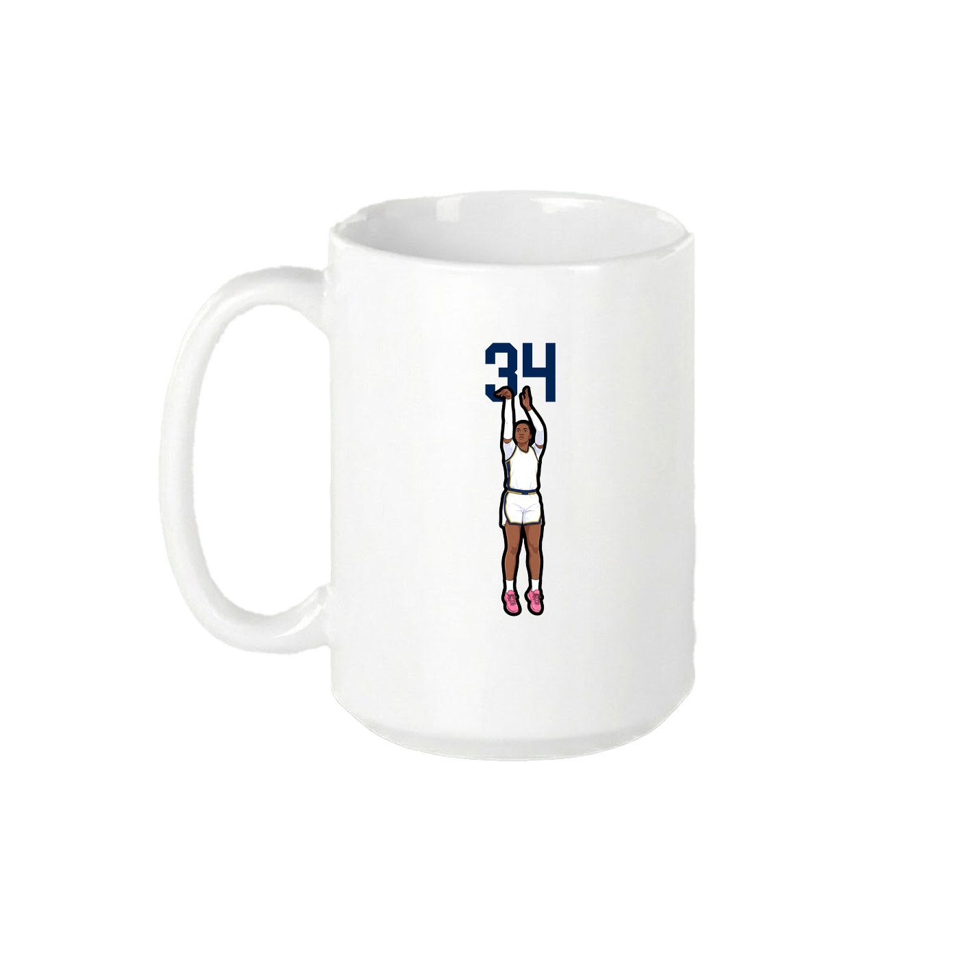 15oz Coffee Mug — Number Top in White