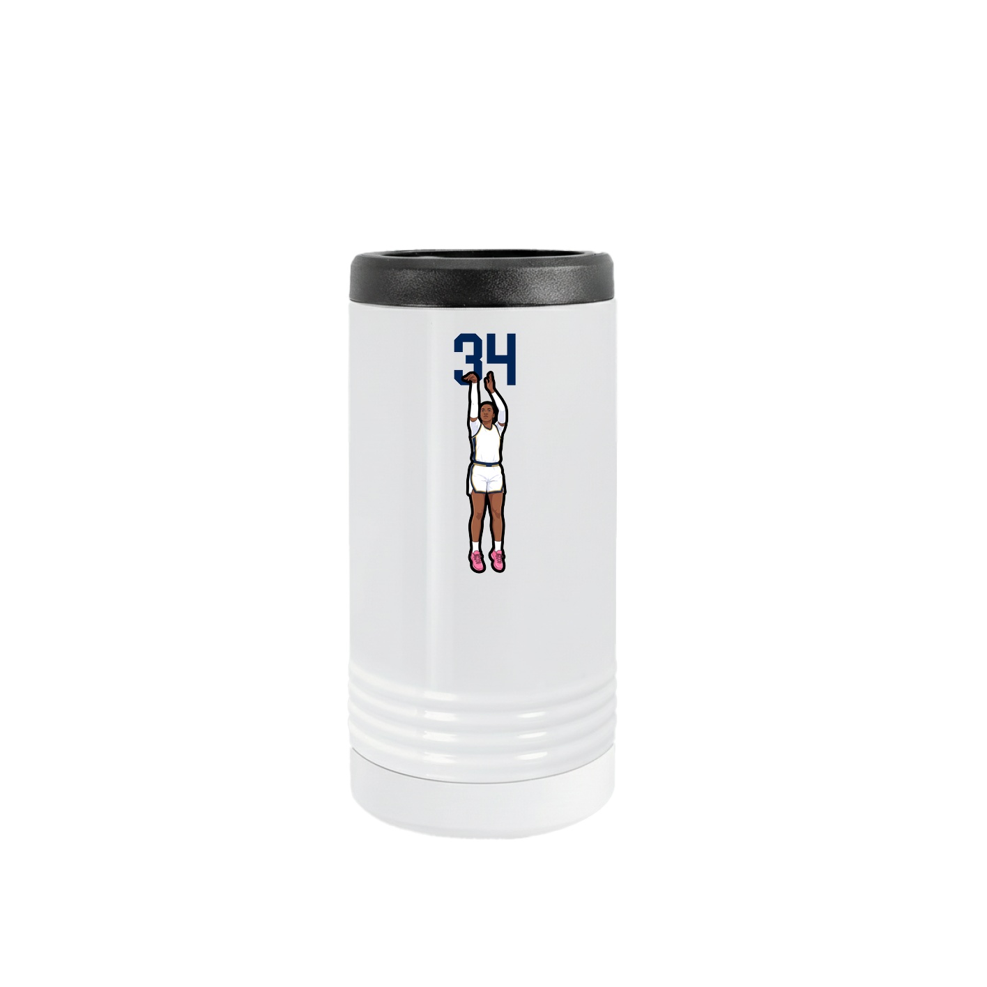 Slim Beverage Holder — Number Top in White