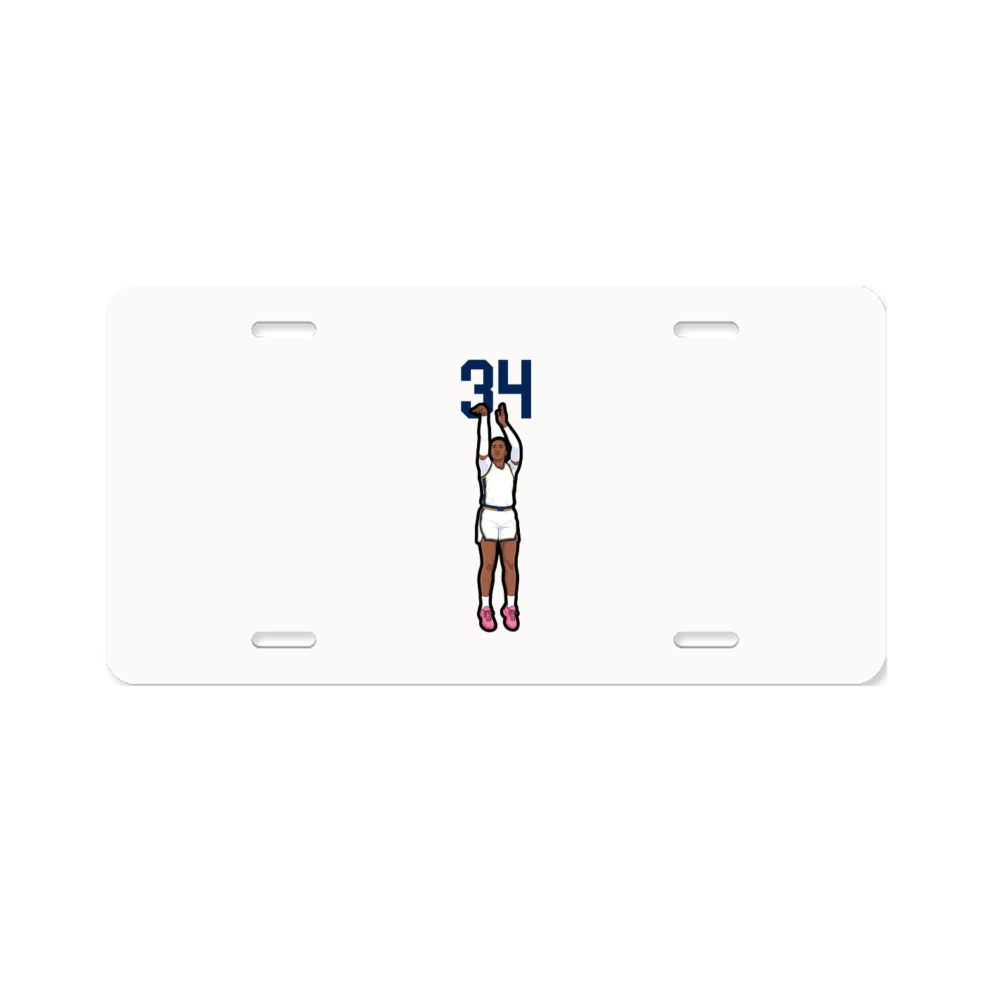 License Plate — Number Top in Classic