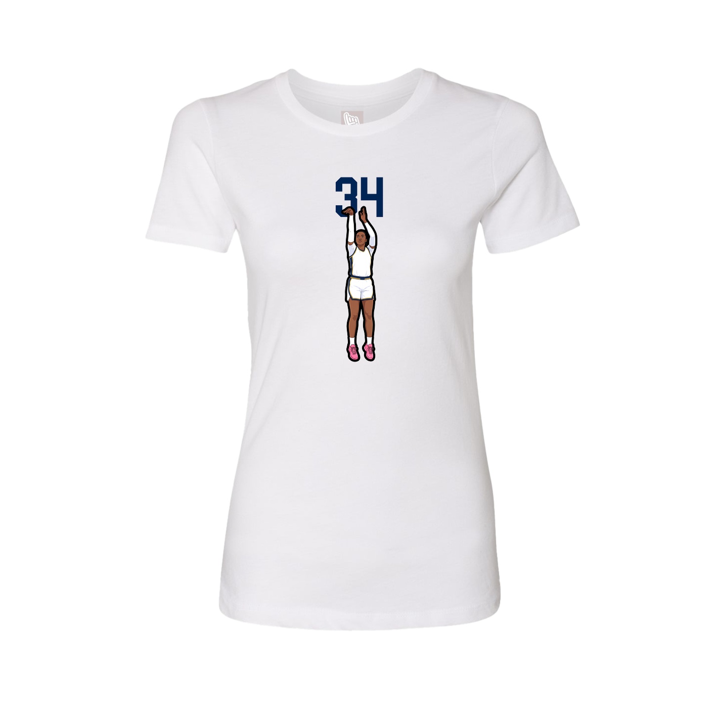 Womens Tee — Number Top in White