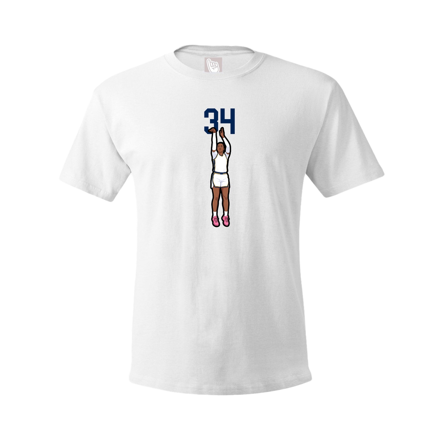 Youth Tee — Number Top in White