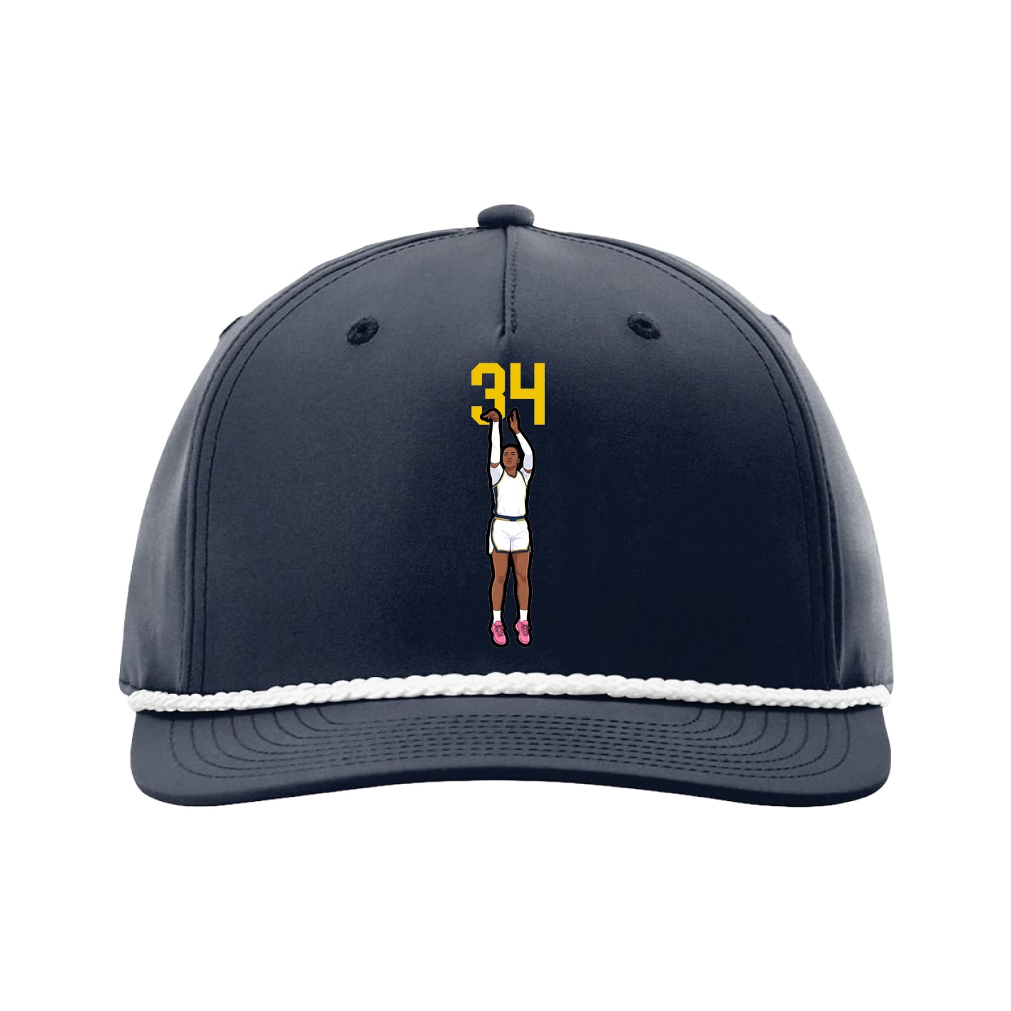 Five-Panel Classic Rope Cap — Number Top in Navy