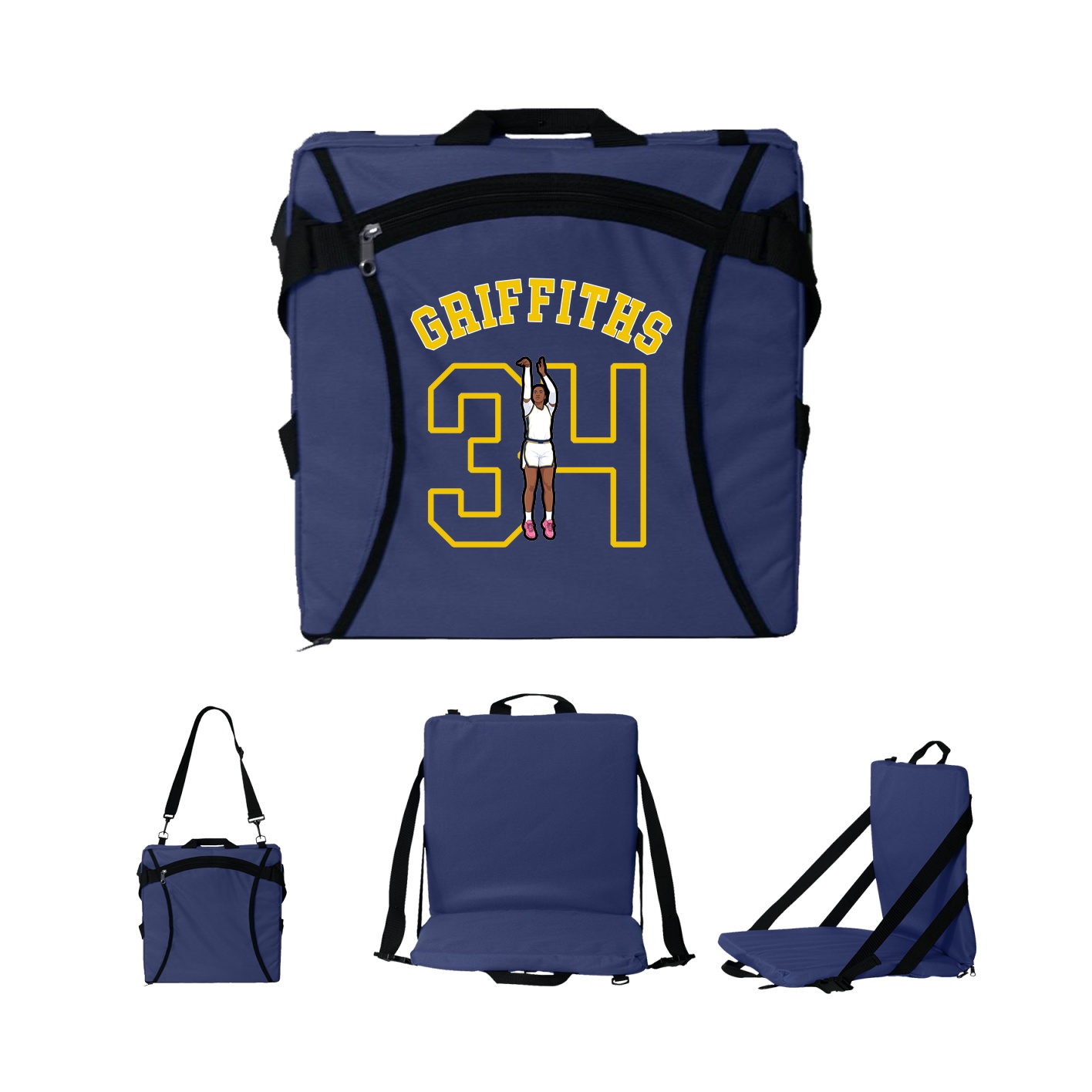 Folding Stadium Seat — Shirsey Arch in Navy