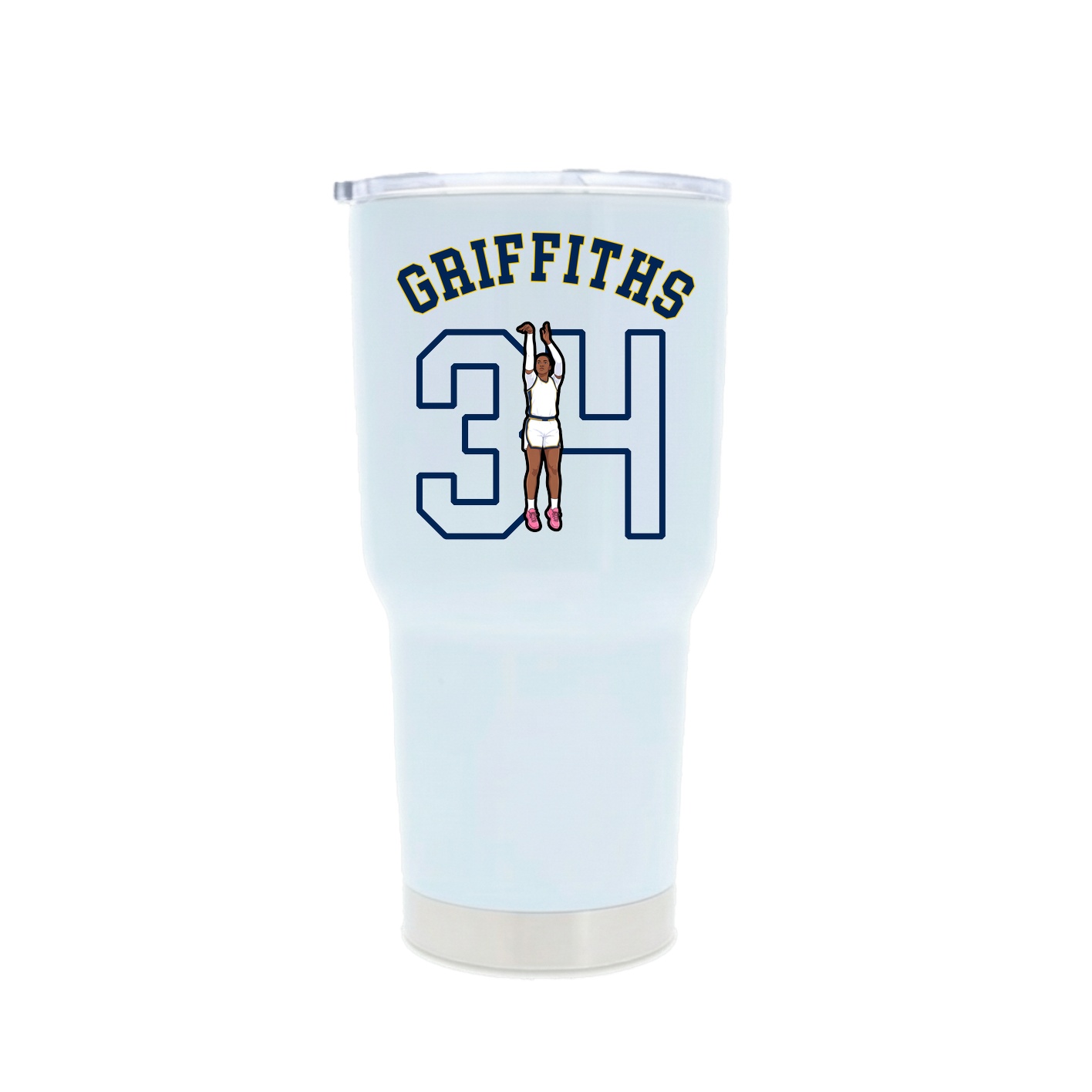 30oz Stainless Steel Tumbler — Shirsey Arch in White