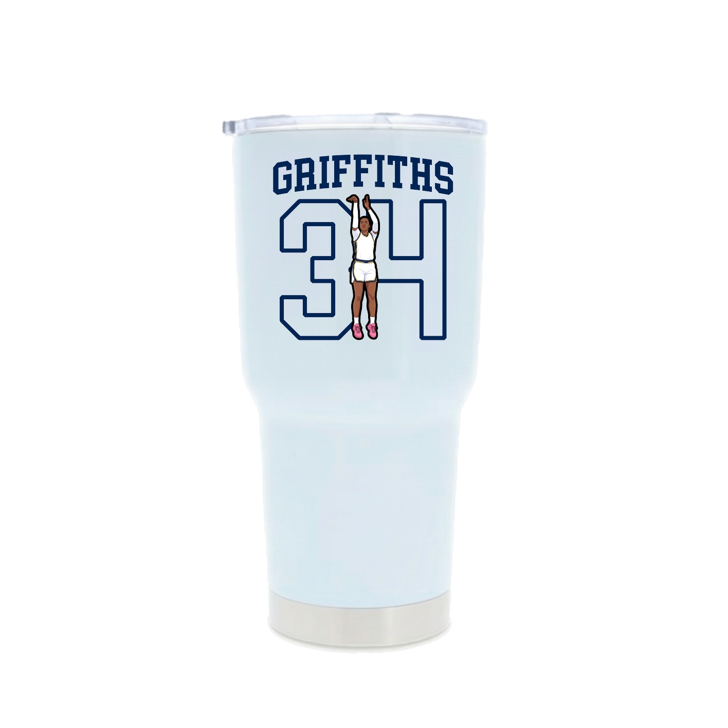 30oz Stainless Steel Tumbler — Shirsey in White
