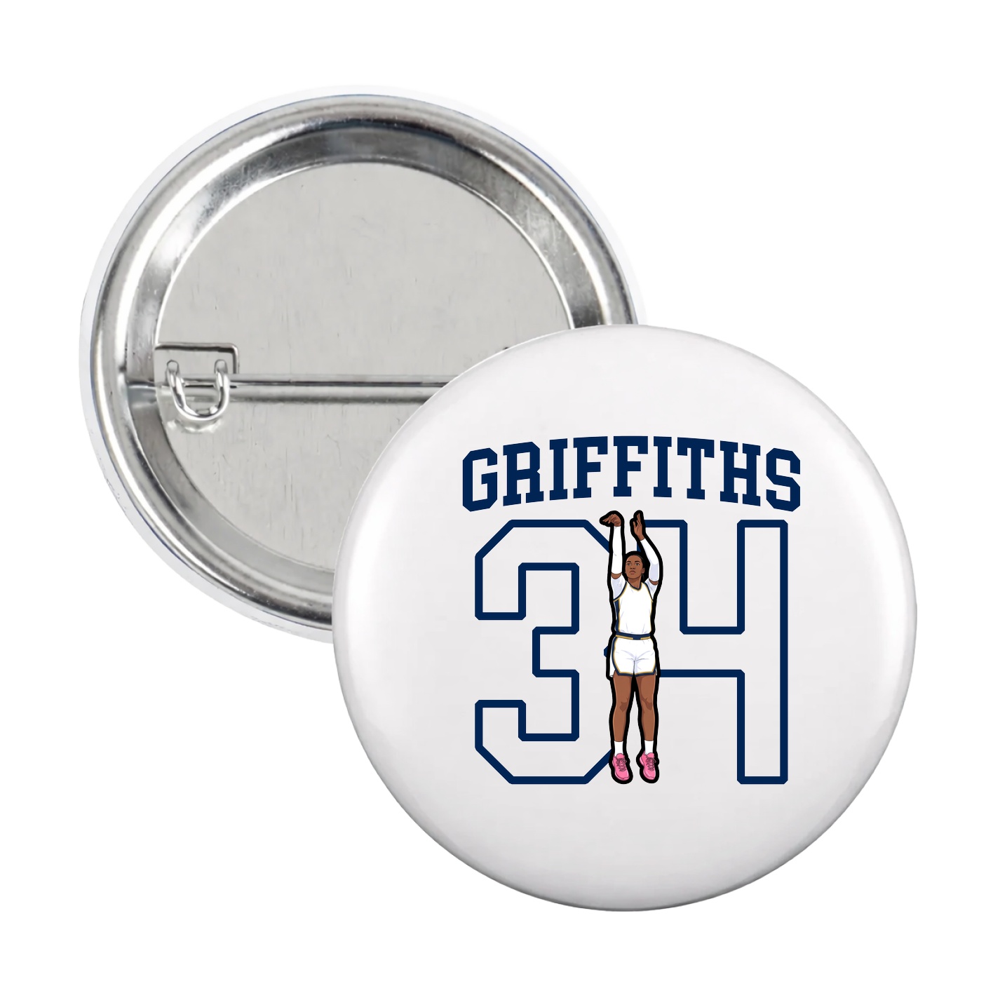Game Day Button — Shirsey in White