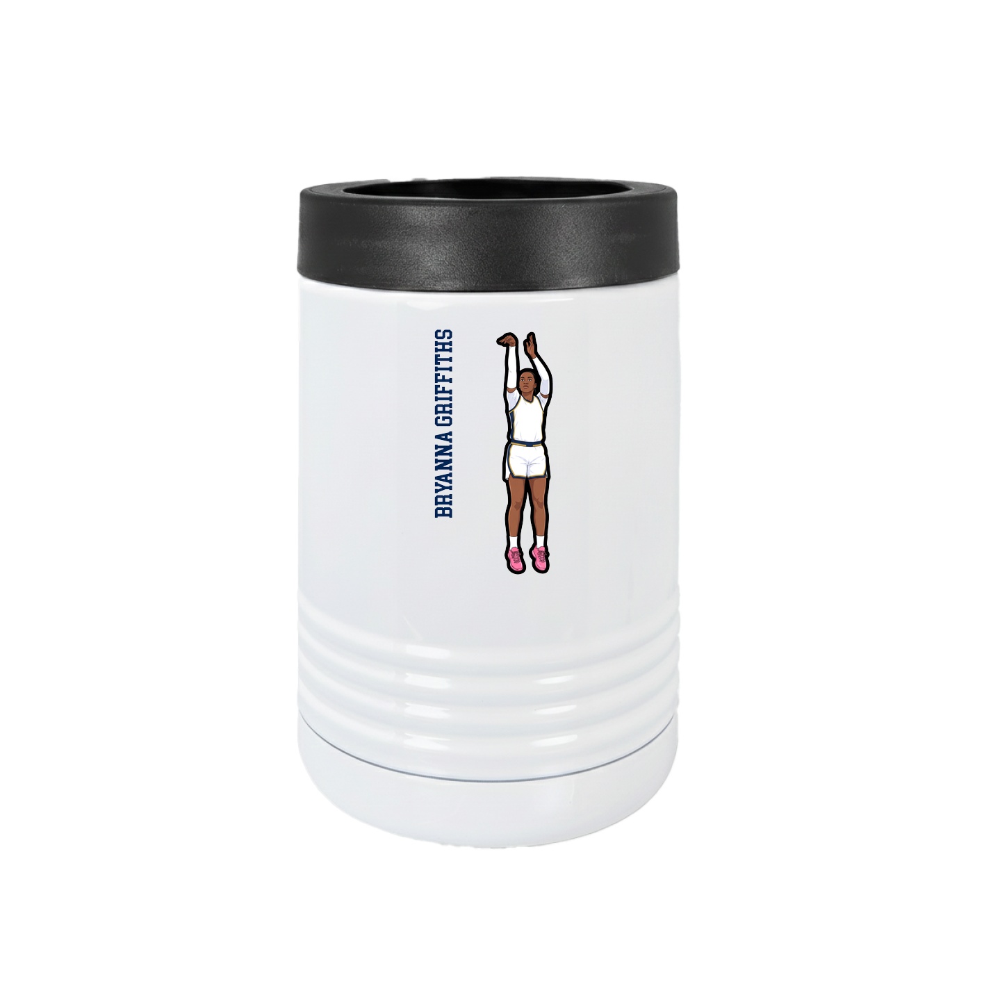Beverage Holder — Name Vertical in White