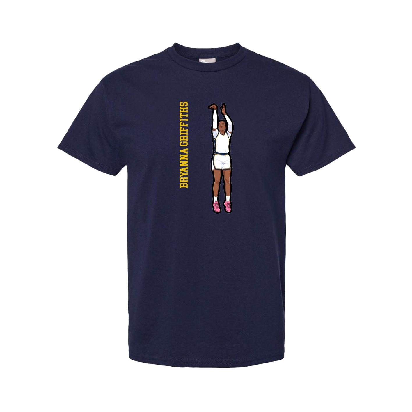 Tee — Name Vertical in Navy
