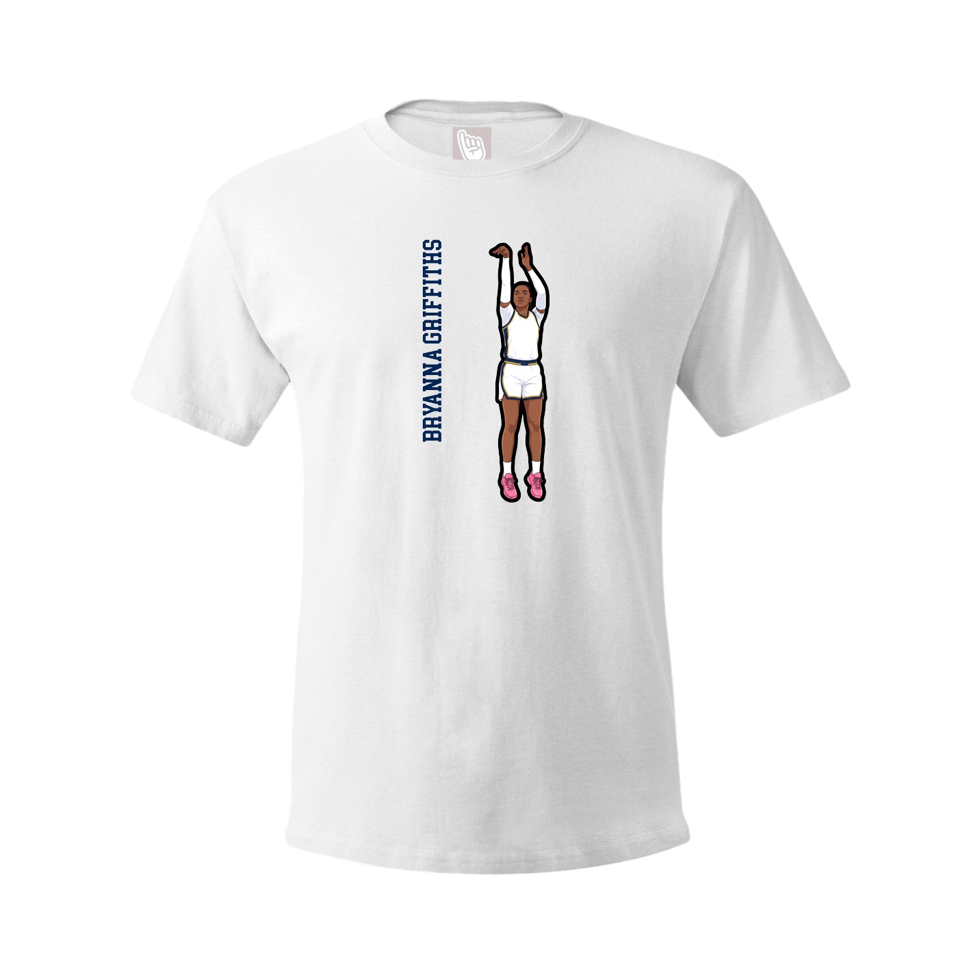 Tee — Name Vertical in White