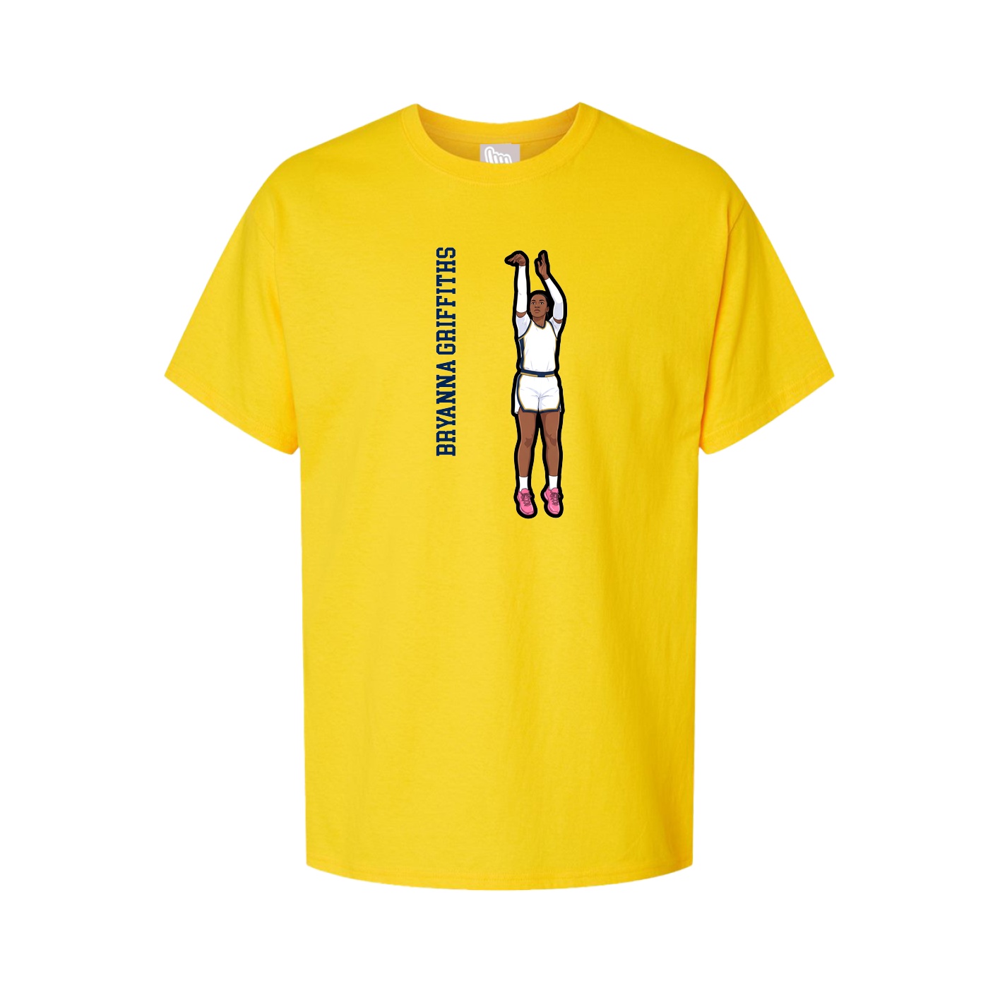 Youth Tee — Name Vertical in Gold