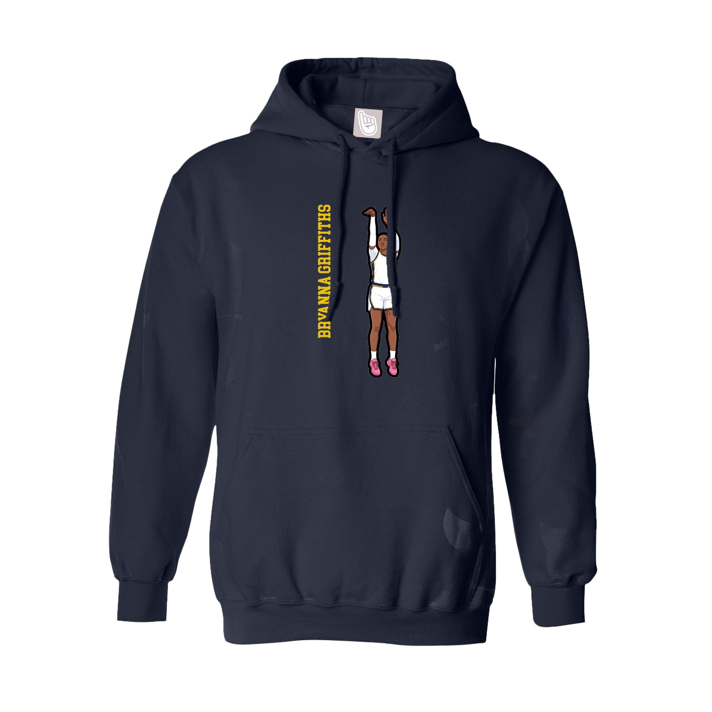 Youth Hoodie — Name Vertical in Navy