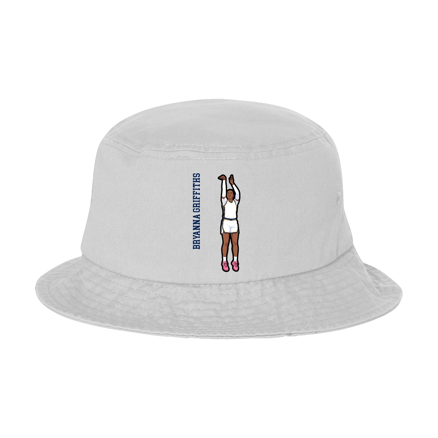 Bucket Cap — Name Vertical in White